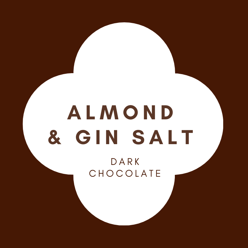 Disk | Almond & Gin Salt | French Dark Chocolate | 62% Cacao | 80g